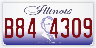 IL license plate B844309