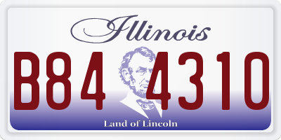 IL license plate B844310