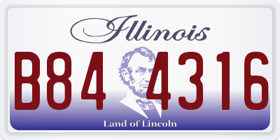 IL license plate B844316
