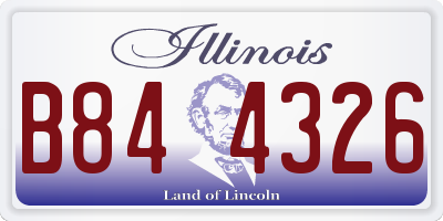 IL license plate B844326