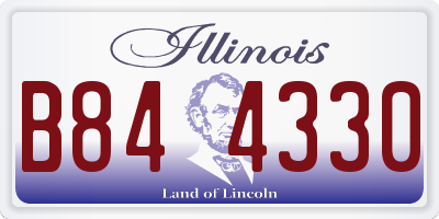 IL license plate B844330