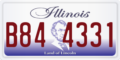 IL license plate B844331