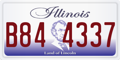 IL license plate B844337