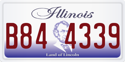 IL license plate B844339
