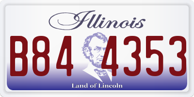 IL license plate B844353