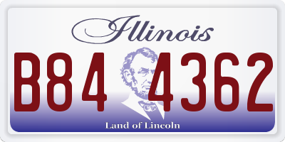 IL license plate B844362