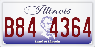 IL license plate B844364