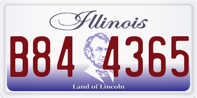 IL license plate B844365