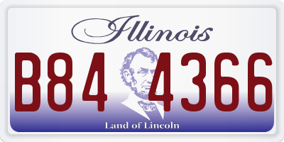 IL license plate B844366