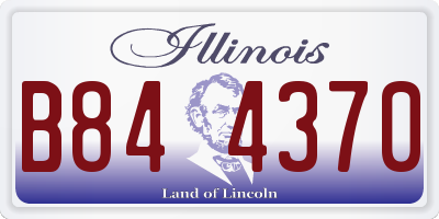 IL license plate B844370
