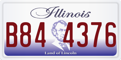 IL license plate B844376