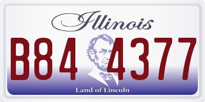 IL license plate B844377