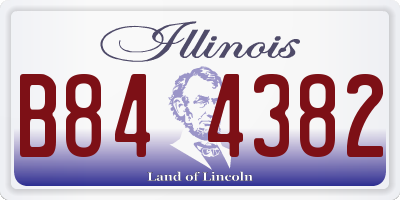 IL license plate B844382
