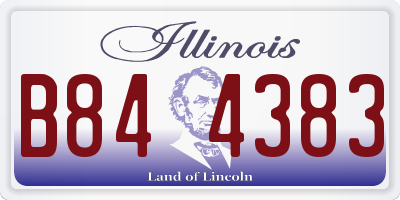 IL license plate B844383