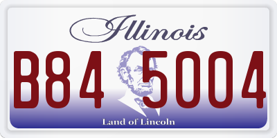 IL license plate B845004