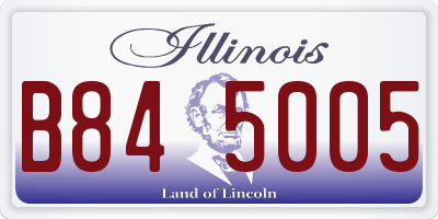 IL license plate B845005
