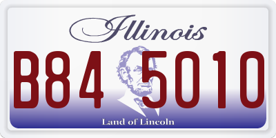 IL license plate B845010