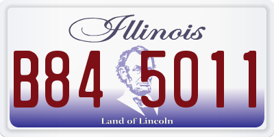 IL license plate B845011