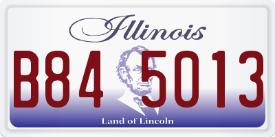 IL license plate B845013
