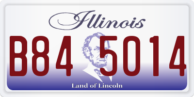 IL license plate B845014