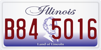 IL license plate B845016