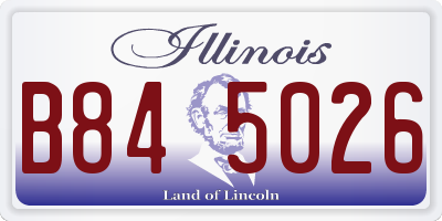 IL license plate B845026