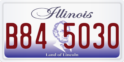 IL license plate B845030