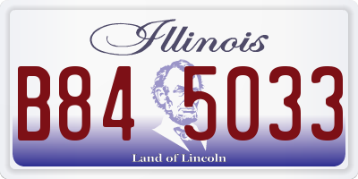 IL license plate B845033