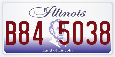 IL license plate B845038