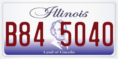 IL license plate B845040