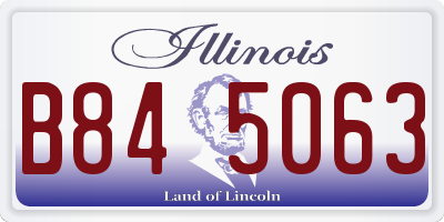 IL license plate B845063