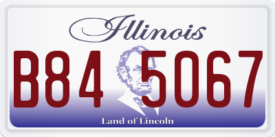 IL license plate B845067