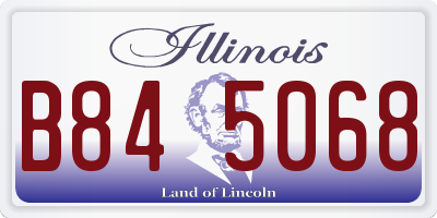 IL license plate B845068