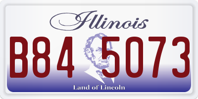 IL license plate B845073