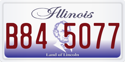 IL license plate B845077