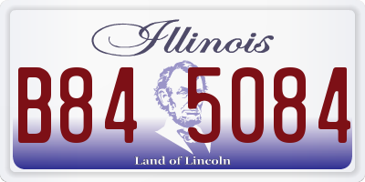 IL license plate B845084