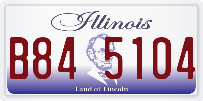 IL license plate B845104