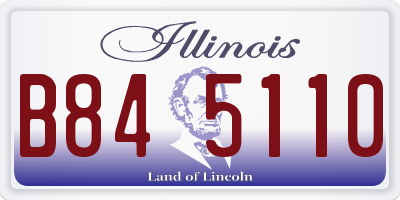 IL license plate B845110