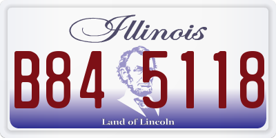 IL license plate B845118