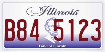 IL license plate B845123