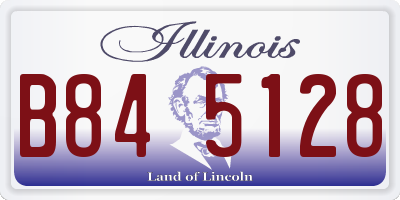 IL license plate B845128