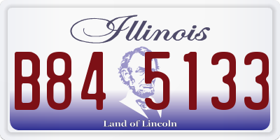 IL license plate B845133
