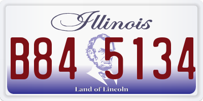 IL license plate B845134