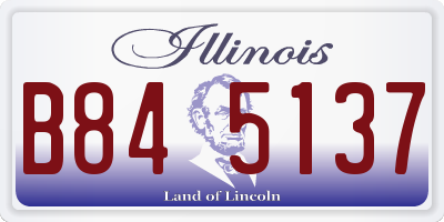 IL license plate B845137