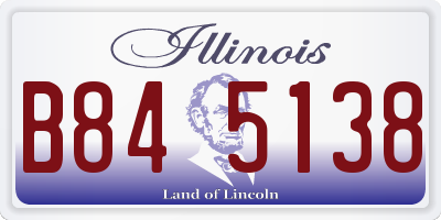 IL license plate B845138
