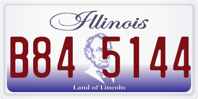 IL license plate B845144