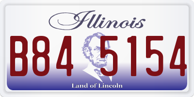 IL license plate B845154