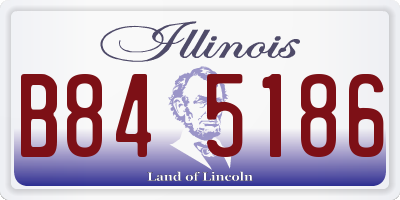 IL license plate B845186