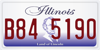IL license plate B845190