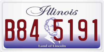 IL license plate B845191